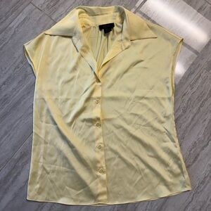 Rachel Light Yellow Sleeveless Top